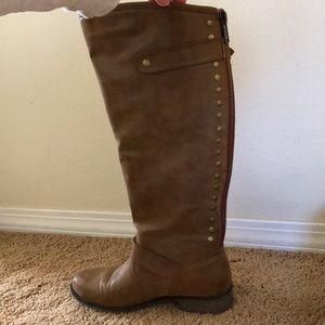 Steve Madden brown boots with studs on back